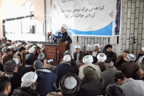 همایش مردمی غرب کابل مسجد امام زمان پل خشک